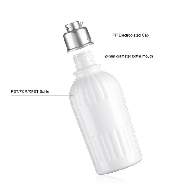 Engraving Logo Transparent Cosmetic Bottle 250ml PET Plastic Bottles With Flip Top Cap
