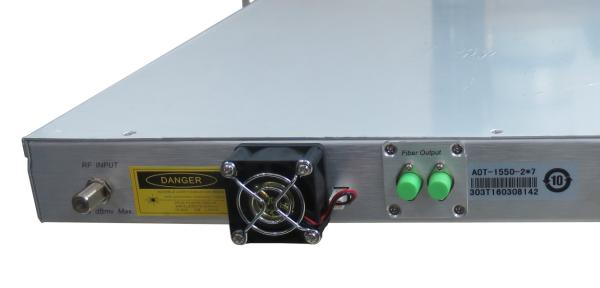 OEM Cable TV Optical 1550 Transmitter 2 Ports*7db Aluminium Alloy Painting Housing