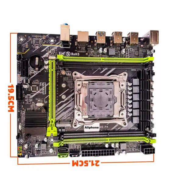 X99 P4 Micro ATX Motherboard LGA2011-3 Xeon E5-2680V4 CPU DDR4 RAM NVME M.2 SATA