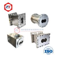 Plastic Granulation Twin Screw Extruder Lined Barrels Oem  Hole Diameter Φ71.8mm Center Distance 60mm