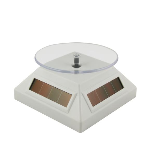 Competitive price OEM logo ABS Solar turntable display in Silver color