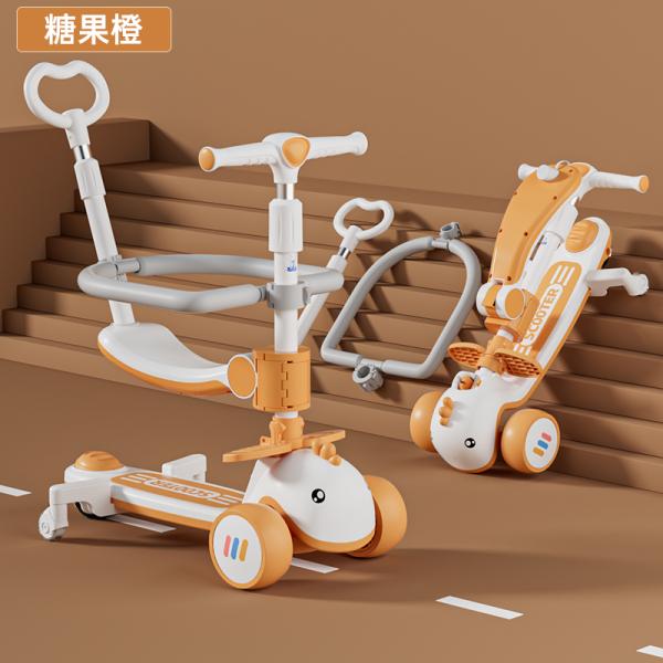 3 Wheel Kids Ride-On Cars Toy with Adjustable Height Foldable Kids' Kick Scooters