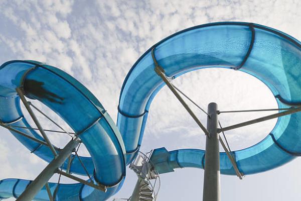 Customized Fiberglass Water Slides Adult Stimulating High Speed Slide For Hotel Resort