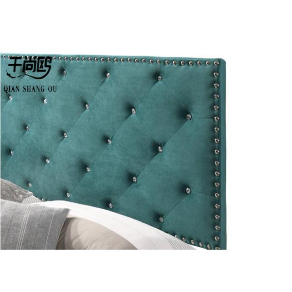 Gorgeous Fabric Upholstered Beds 160*200cm With Crystal Buttons