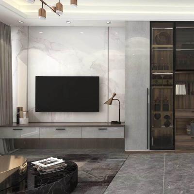 Extra Large Tv Units With Storage ODM Smart Solid Wood Media Console 50Inch