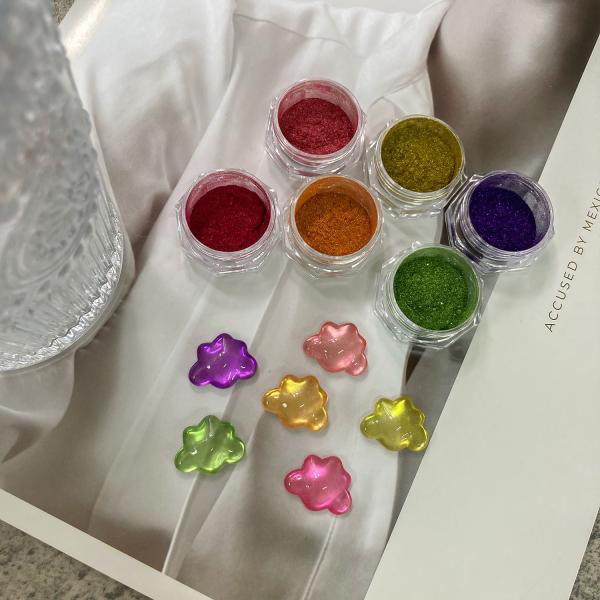 Nail glitters magic mirror powder super bright ultra-fine Aurora chrome nail powder powder golden red green nail decoration
