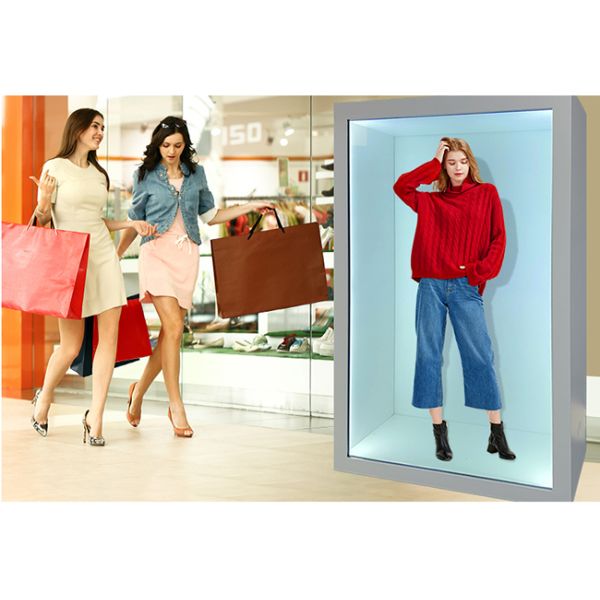 75 inch Indoor 3D Hologram Interactive Touch Screen LCD Transparent Box for Retail Store Elevator Airport Education Showcase