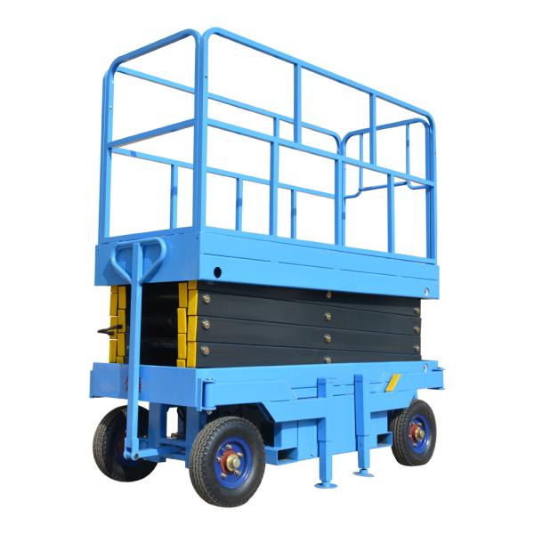 Mobile Scissor Lift with Folding Legs Two Ton Heavy Capacity Structural Installation Platform
