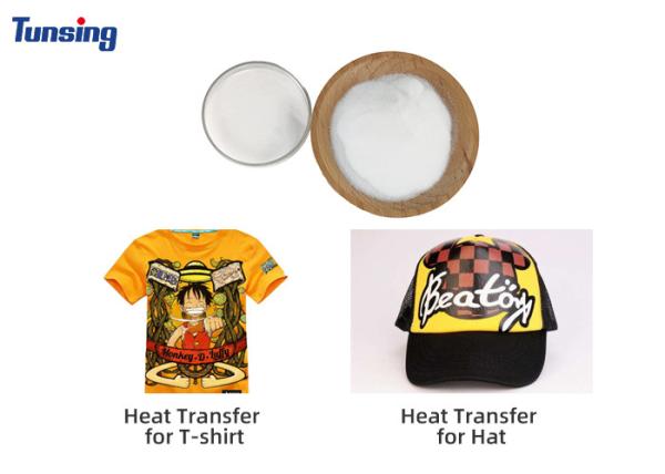 Polyurethane DTF pó adesivo de fusão a quente para impressão de transferência de calor de camisetas