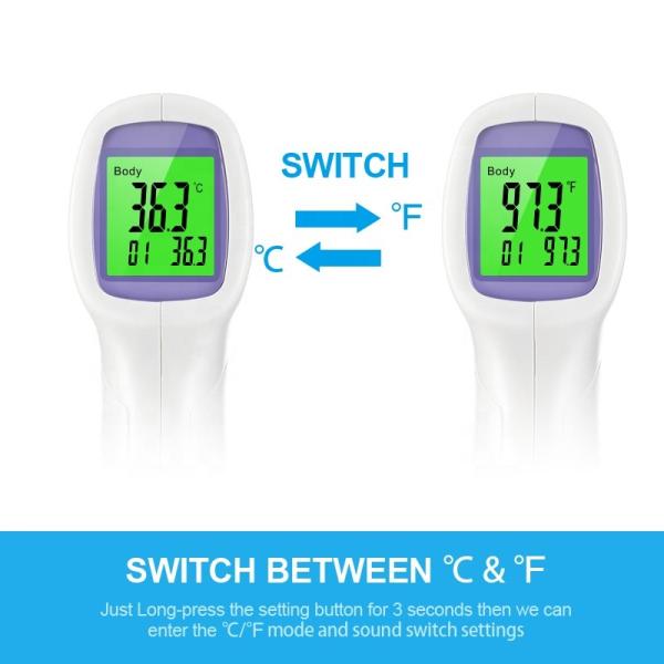 Handheld Electronic Non Contact Forehead Infrared Thermometer ROHS