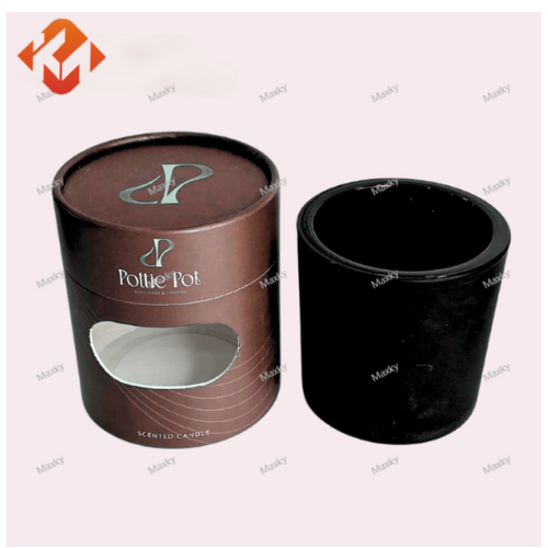 Custom eco-friendly round kraft paper for cosmetics and candle packaging, suitable for craft and cosmetic purposes