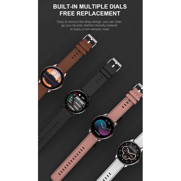 Leather Strap Smart Sport Watch Calorie Consumption Blood Pressure Monitor For Women Men