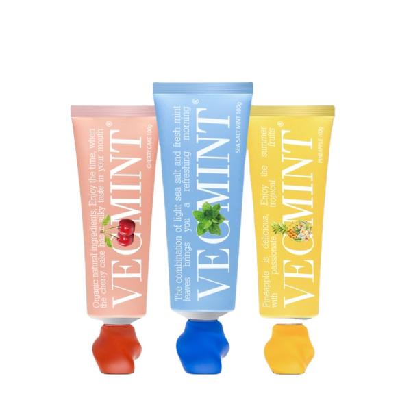 VECMINT gâteau aux cerises pâtes à dents aromatisées - avec des ingrédients naturels biologiques, délicieuse expérience orale laiteuse