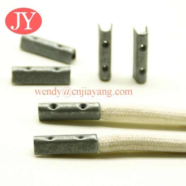 Hot Sales Custom Logo Rose Gold Square Metal Aglet For Sport Shoe