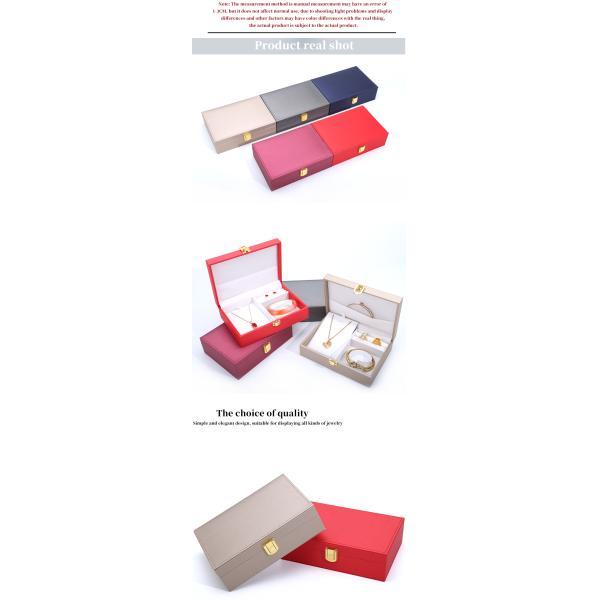 Logo du client Boîte à bijoux en cuir Hanhong PU pour bagues Boucles d'oreilles Pendants et colliers