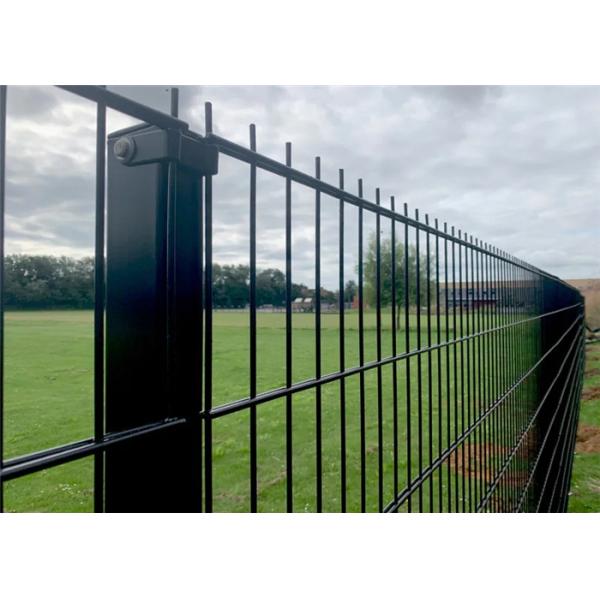 Industry 2m Height Steel Welded Wire Fencing Security Metal With Round Post
