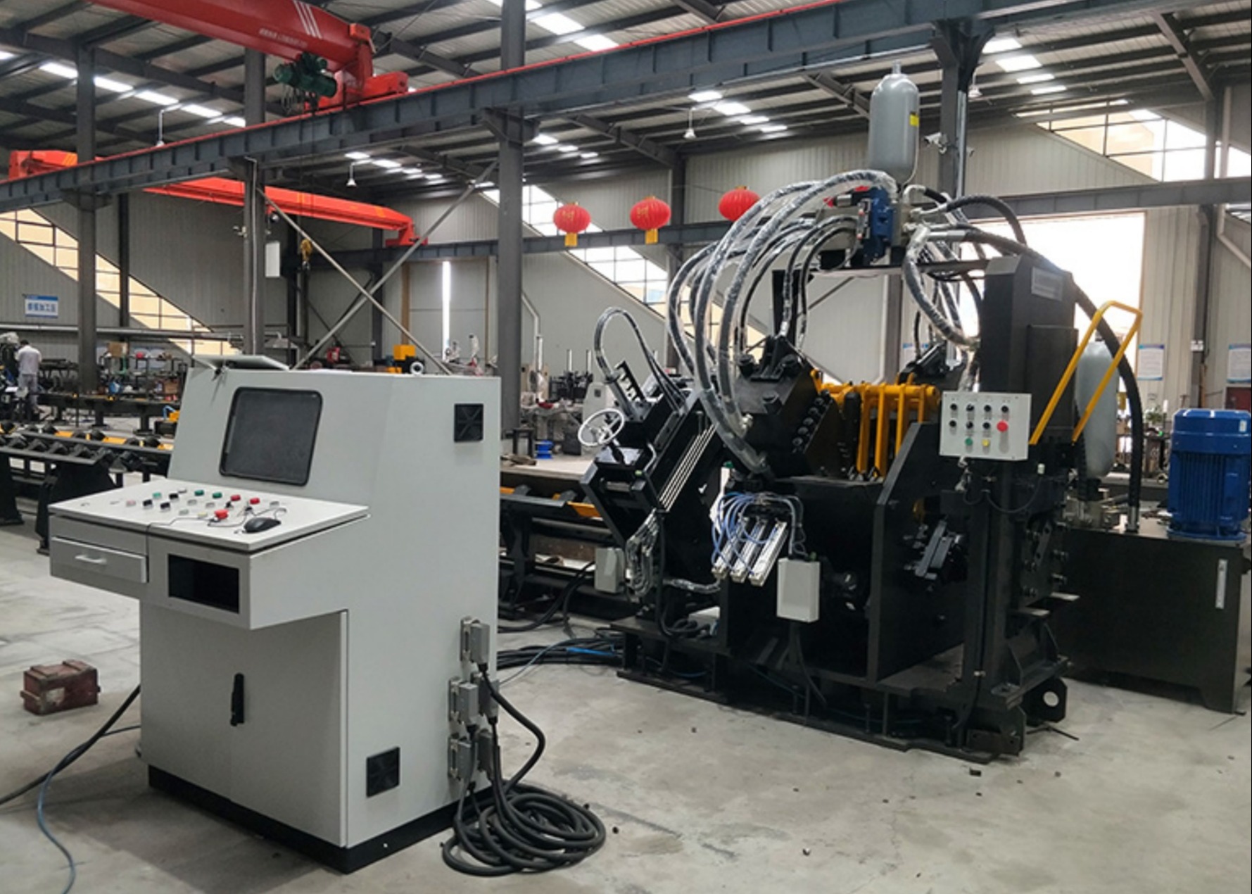 Auto Feeding Punching Machine CNC Angle Bar Processing Machine For Power Transmission Tower