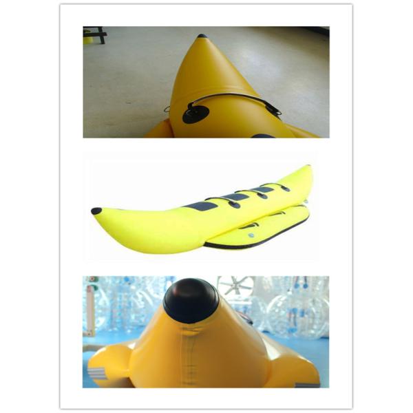 Kids Inflatable Water Park 3 People Towable Banana Boat With CE / UL blower