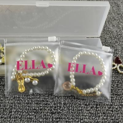 Custom PVC Necklace Jewelry Zipper Bags Mini Influencer Style Sealed Transparent