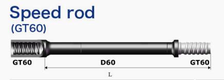 Diâmetro bom 60mm MF Rod 76kg de Rod de broca GT60 4305mm para o atlas Furukawa