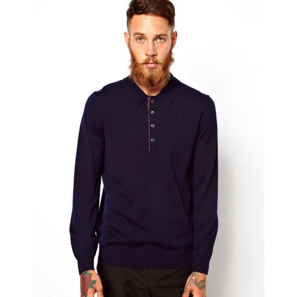 customized long sleeve plain polo shirts with collar polo t-shirts men