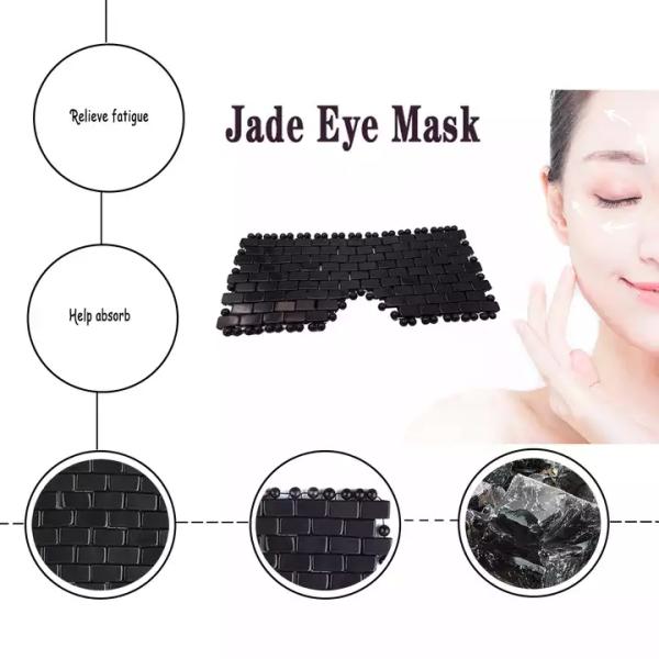 16*9cm Eco-friendly Natural Jade Facial Mask and Rose Quartz Face Eye Mask Beauty Essential Double Pack