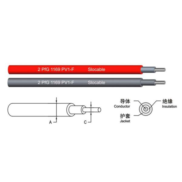 2 провод ядров 2PfG 1169 PV1-F 2*1.5mm2 алюминиевый PV