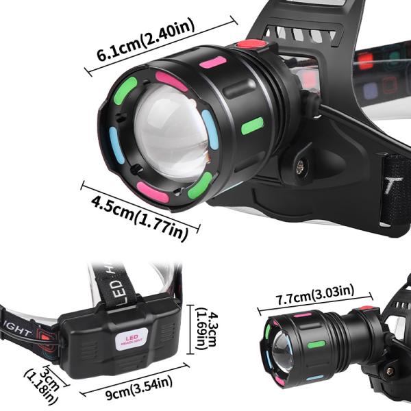 FT8507 Farol LED recarregável, 1000 lumens, IPX4 à prova d'água, Liga de alumínio + ABS