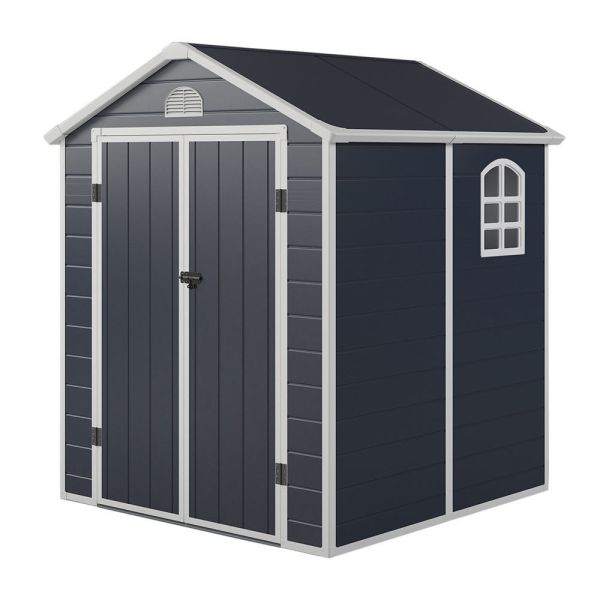 Sloped Roof Ventilation Plastic Garden Storage Sheds Plastic Shed 6x4 100 Cu. Ft.