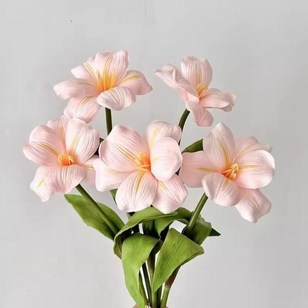 Silk fabric lily wedding road guide home living room decoration artificial flower