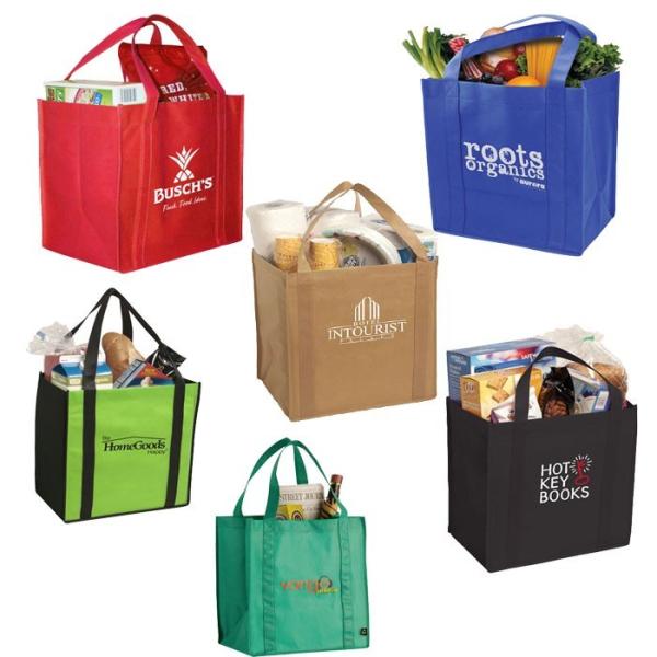 Small Plain Personalized Non Woven Tote Bags Promotional With Logo Printing Green Black Color