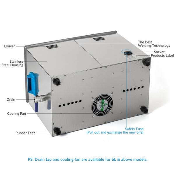 уборщик автомобильных деталей 400W 20L ультразвуковой с дренажным клапаном