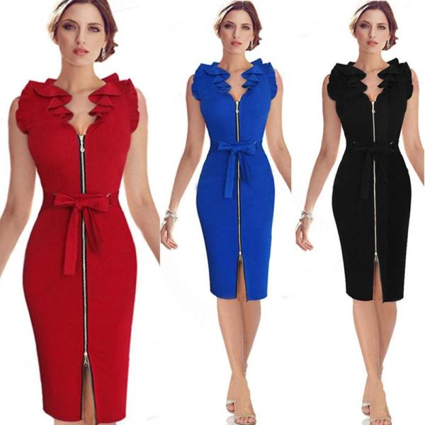O vestido o mais atrasado do escritório para negócios para mulheres