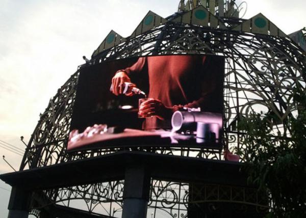 Outdoor Pitch 8mm LED Video Screens , SMD Full Color Led Display for Building Wall