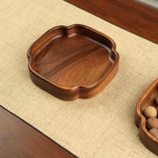 Customized Nut Box Grape Plate Serving Tray for South American Walnut Burned Printing