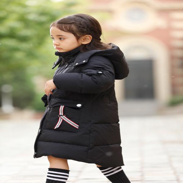 Bilemi Detachable Cap Black Red Gray Down Jacket Baby Girl Parka Kids Winter Down Coat