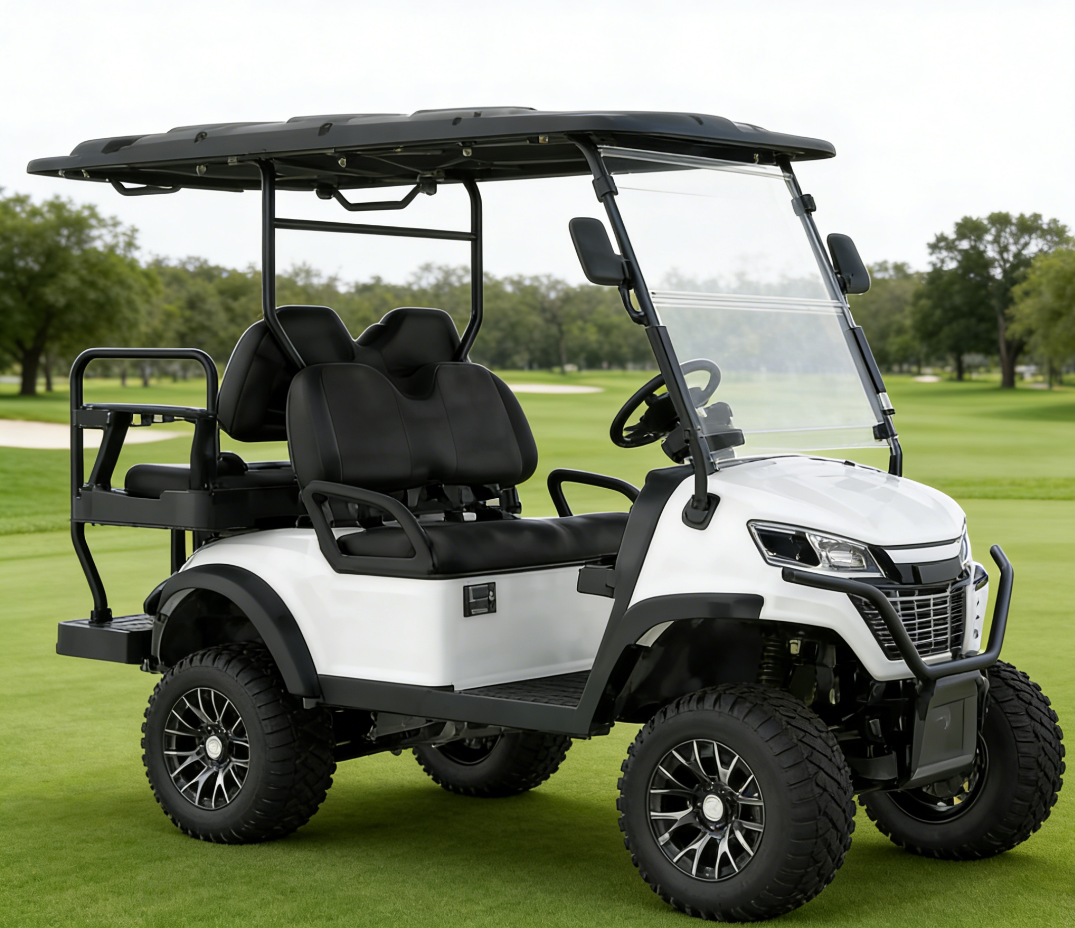 4 Seats Electric 48V Lithium Battery Golf Cart With Grass-friendly Tires