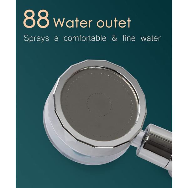 Solid Brass 59 Material Brass Finish High Pressure Massage Shower Head With Filter