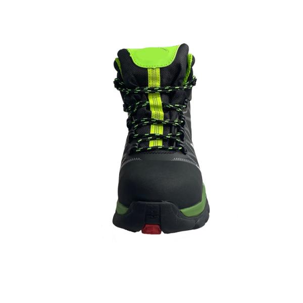 Different Sizes And Finishes Steel Toe With Metal Eyelets Safety Shoes Unisex Mid Cut High Heel Work Boots