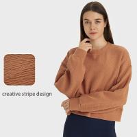 A gota empurra Hoodies que dos esportes das mulheres as partes superiores afrouxam camisetas do algodão