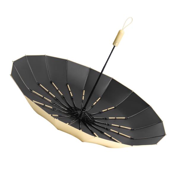 UV Sun Protection Automatic Umbrella with Triple Fold Design and 105cm Open Diameter