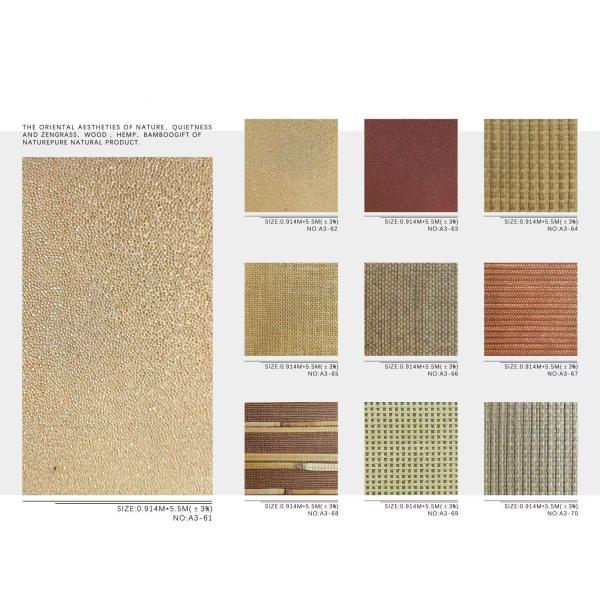 3D Rattan Weave Natural Style Wallpaper Moisture-Proof and Fireproof Wall Covering for Indoor Walls