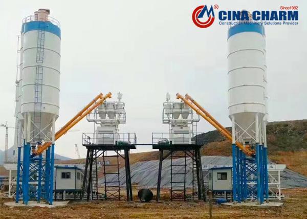 planta de mistura concreta portátil HZS75, planta concreta móvel na planta pronta do concreto da mistura da venda quente
