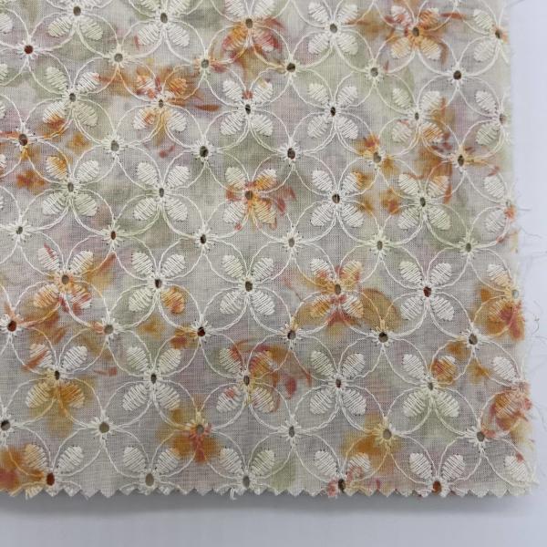 Printed Garment Cotton Embroidery Fabric Material Colors M04-LK010