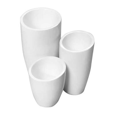 Fibra de vidro moderna de plantação de vasos para decoração de hotel de quinta do pátio