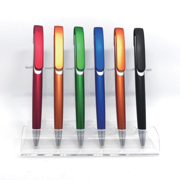 Retractable Plastic 0.5 Mm Ballpoint Pen Blue Ball Point Pen