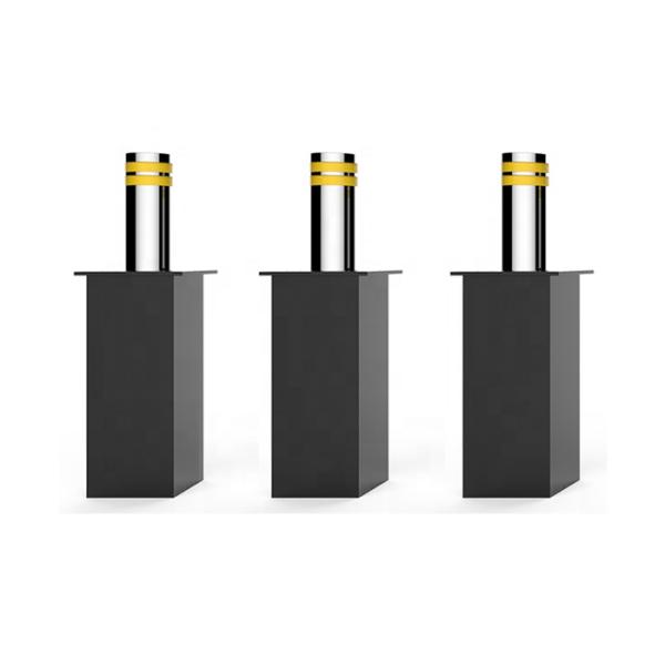 PLC Controlled 300W Integrated Power 8K Mirror Surface Hydraulic Rising Bollards for Traffic Control