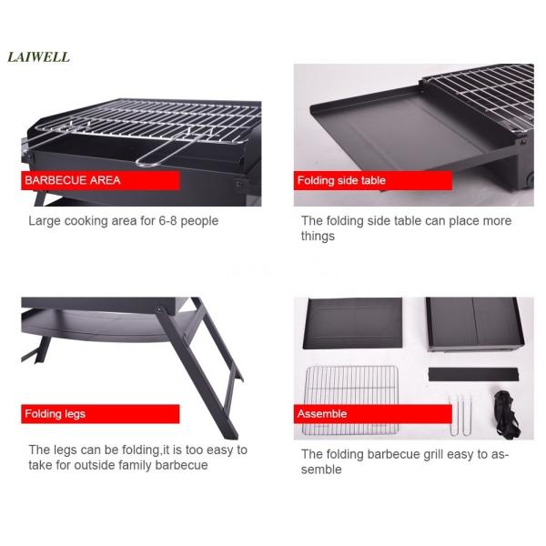 Lightweight 45*30*30cm Chromed Steel Barbecue Grills portable camping bbq Grills