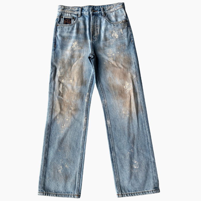 Dirty Splash Men's Jeans Mid Waist Distressed Straight Leg Jeans Loose