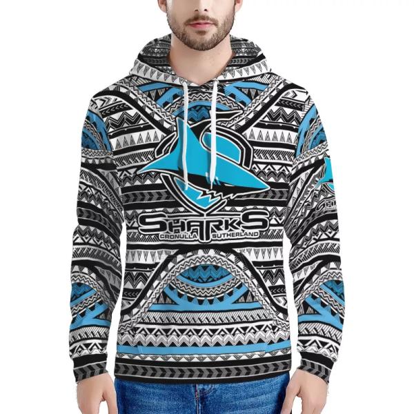 Hibiscus Print Men'S Sports Team Hoodies Pullover Streetwear Customizable Pattern